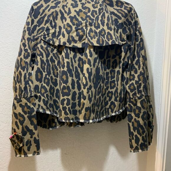 NWT Bazar deluxe Leopard Print double breasted Jacket made in Italy - Picture 5 of 10